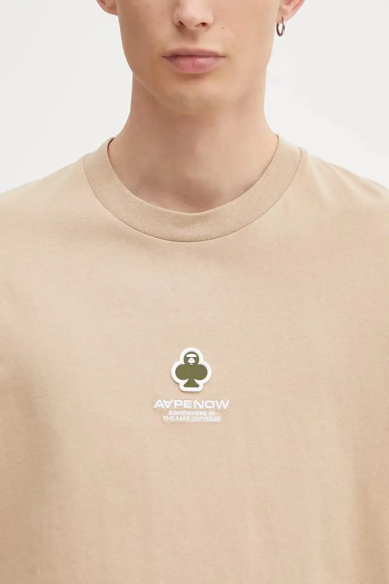 AAPE T-shirt Uomo Beige 3798454 miniatura 4
