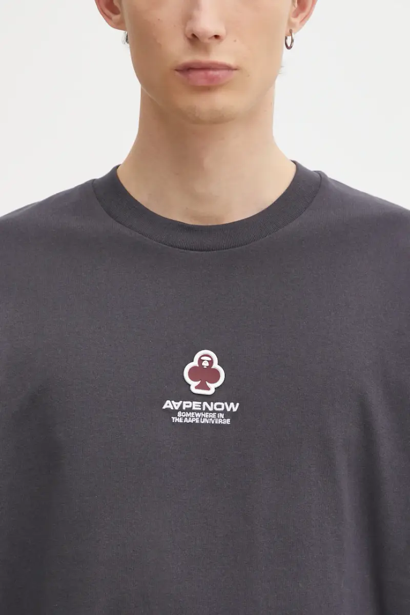 AAPE T-shirt Uomo Grigio 3798530 miniatura 4