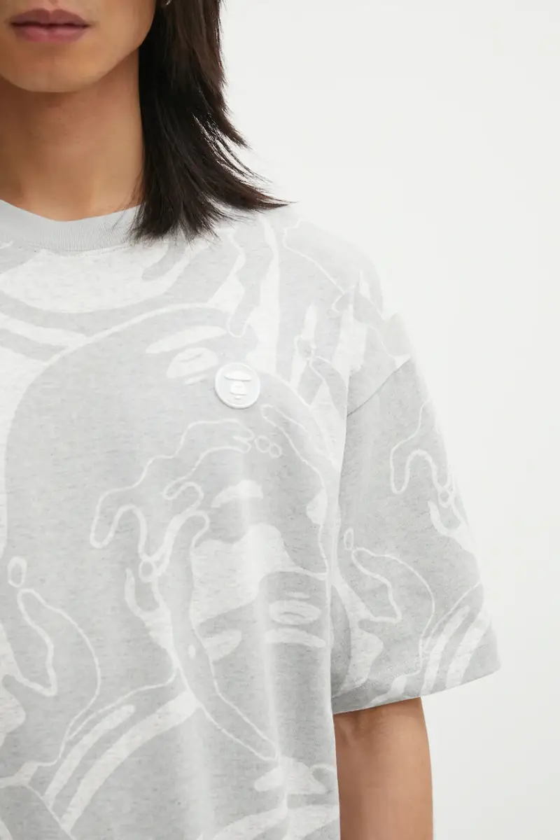 AAPE T-shirt Uomo Grigio 3816966 miniatura 4