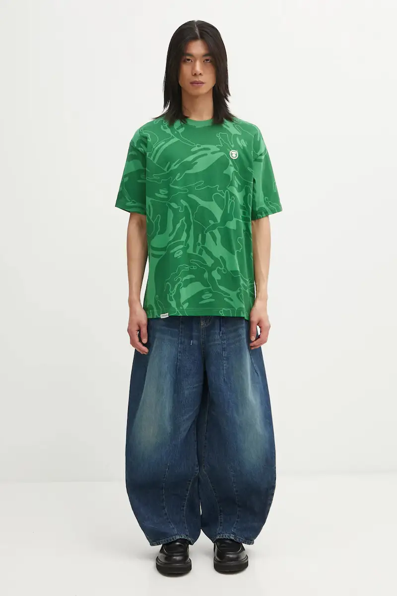 AAPE T-shirt Uomo Verde 3817027 miniatura 5