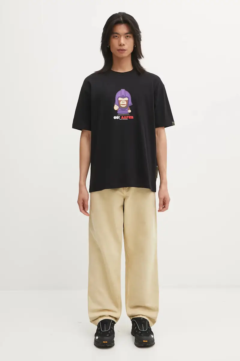 AAPE T-shirt Uomo Nero 3816990 miniatura 5