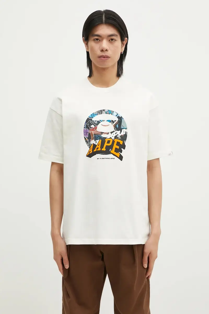 AAPE T-shirt Uomo Beige 2241726