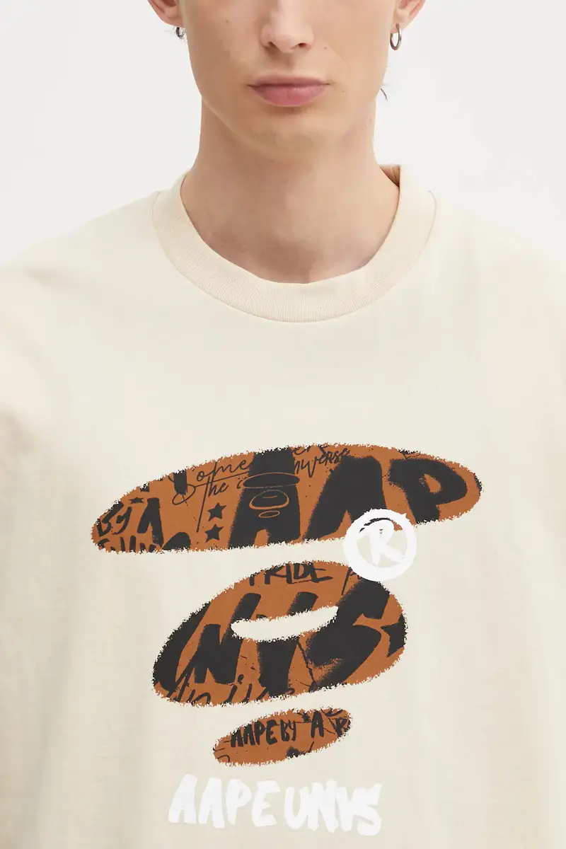 AAPE T-shirt Uomo Beige 3740168 miniatura 4