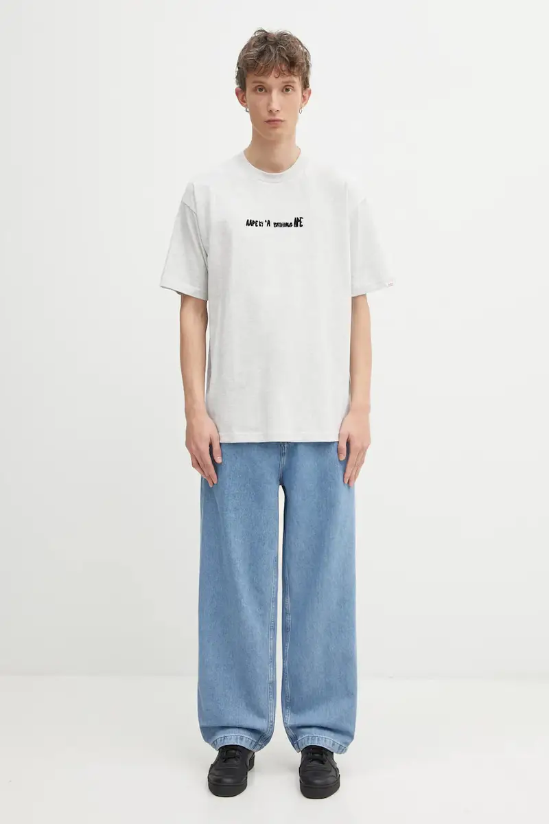 AAPE T-shirt Uomo Grigio 3798533 miniatura 5