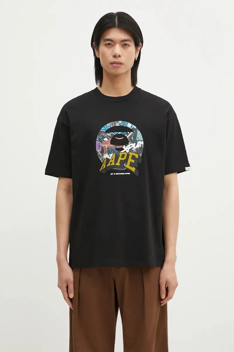 AAPE T-shirt Uomo Nero 2255276