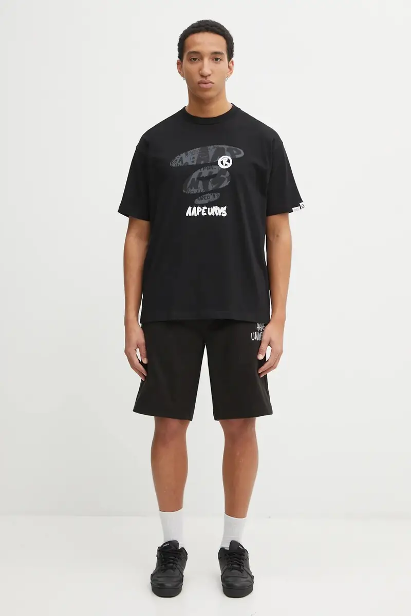 AAPE T-shirt Uomo Nero 3754006 miniatura 5