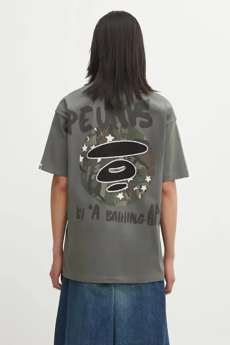 AAPE T-shirt Uomo Verde 3817029 miniatura 3