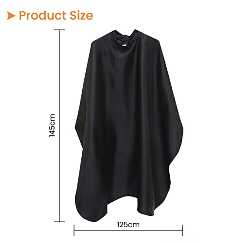 aashta® mantella parrucchiere taglio capelli, mantella barbiere leggera, mantella taglio parrucchiere professionale e uso domastico chiusura a bottoni 143 * 126 miniatura 3