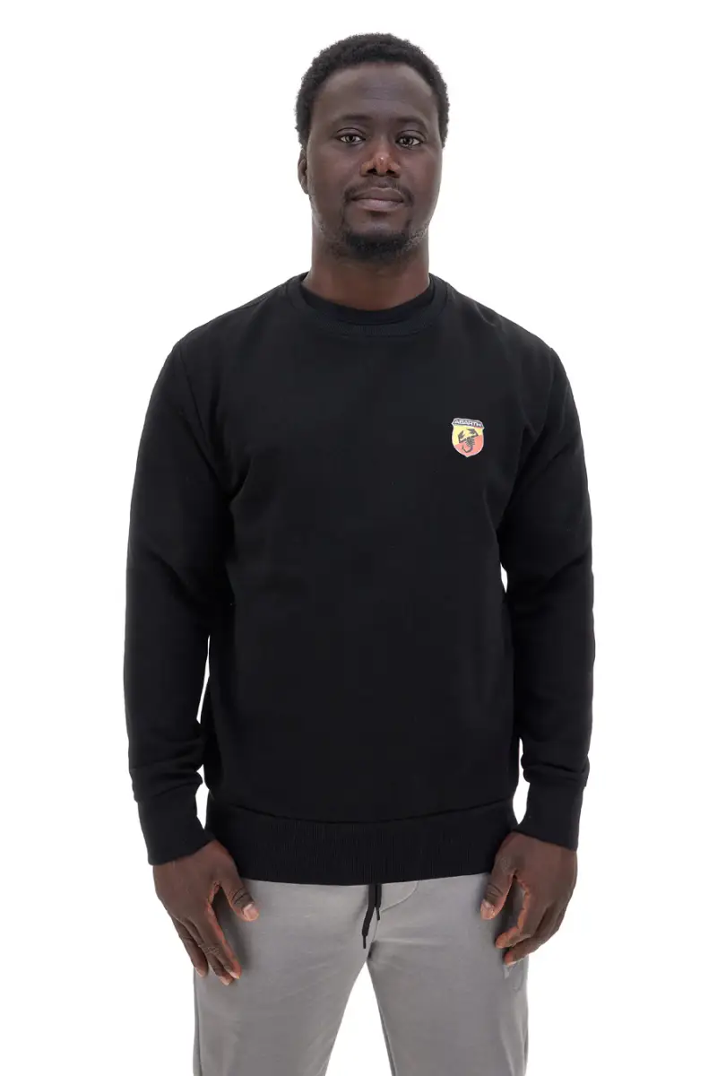 Felpa nera con logo frontale Abarth 03F [NERO]