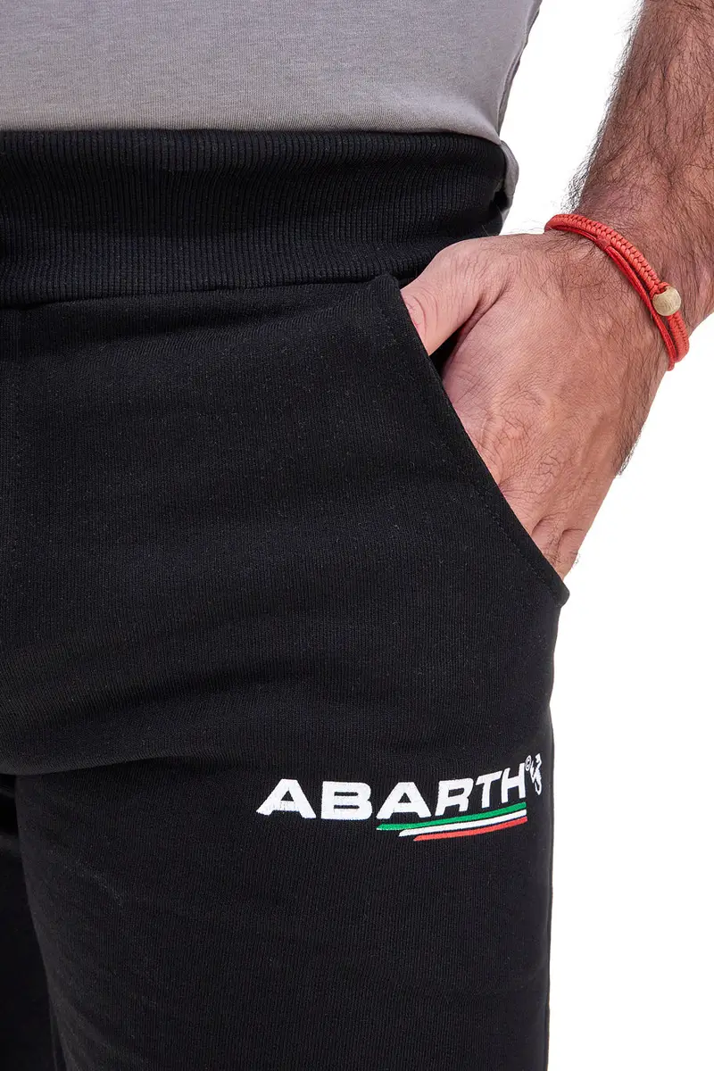 Pantaloni jogger neri in cotone con logo Abarth AH002PA [NERO] miniatura 3