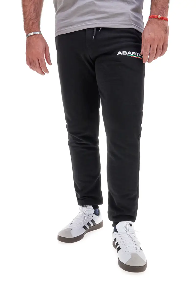 Pantaloni jogger neri in cotone con logo Abarth AH002PA [NERO]