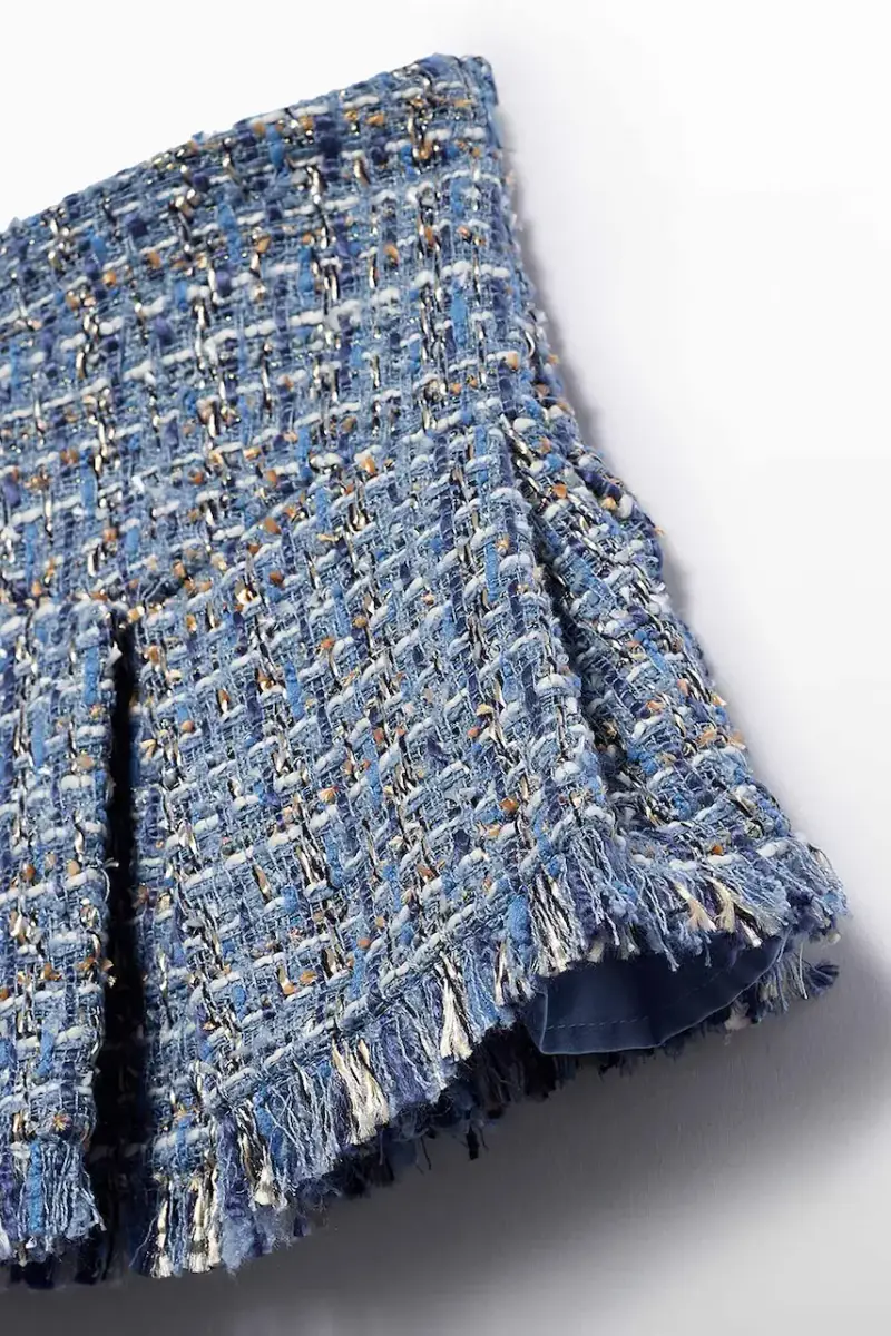 Abel & Lula Gonna bambina blu a campana con pieghe decorative miniatura 4