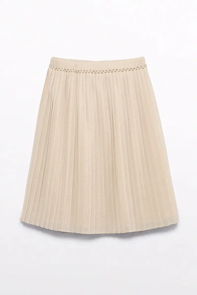 Abel & Lula Gonna bambina beige con fascia elastica miniatura 2