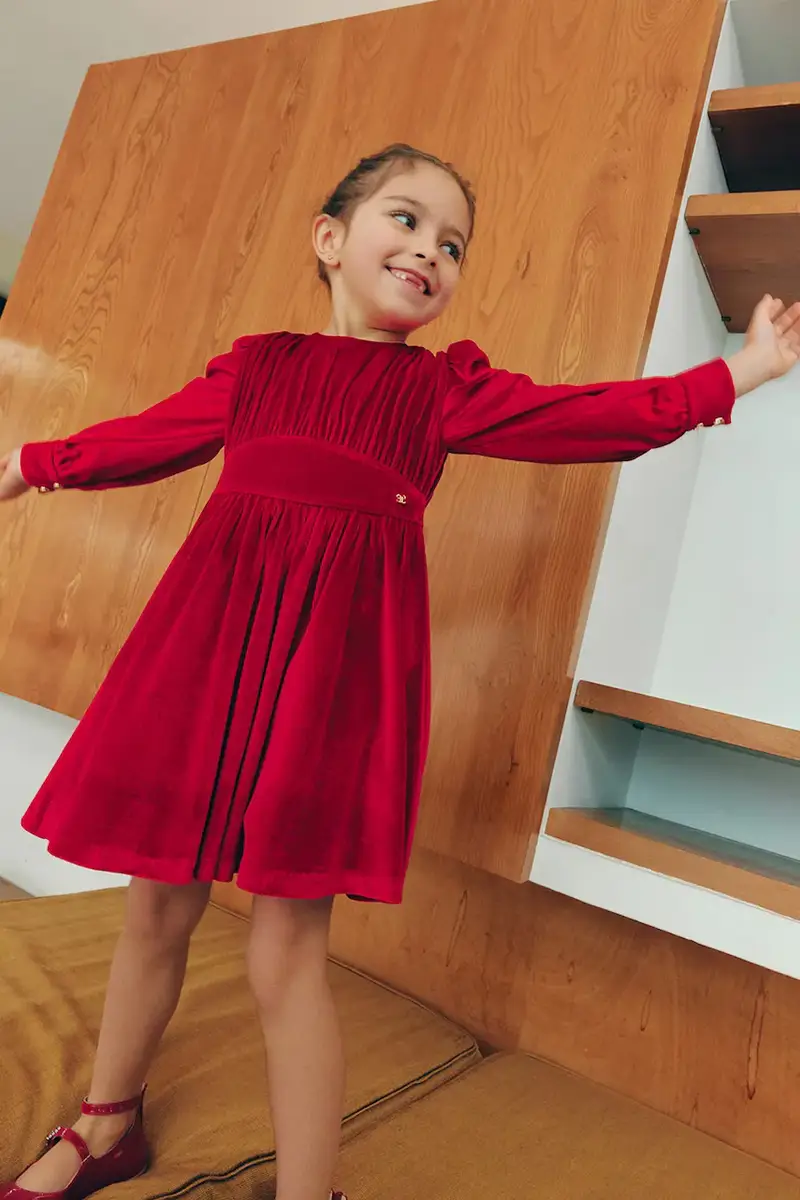 Abel & Lula Vestito bambina rosso a campana