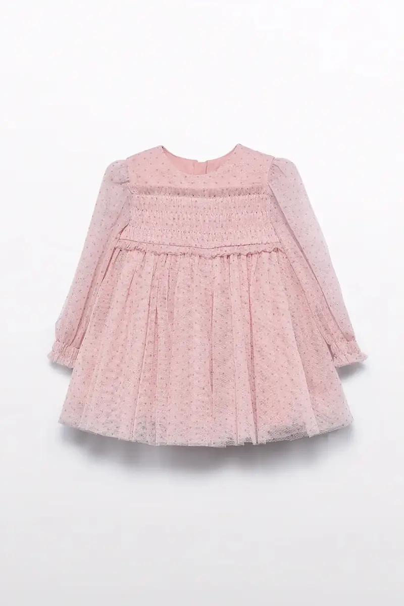 Abel & Lula Vestito neonato rosa con manica lunga miniatura 2