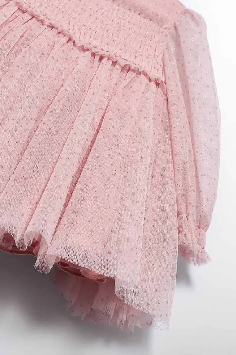 Abel & Lula Vestito neonato rosa con manica lunga miniatura 4