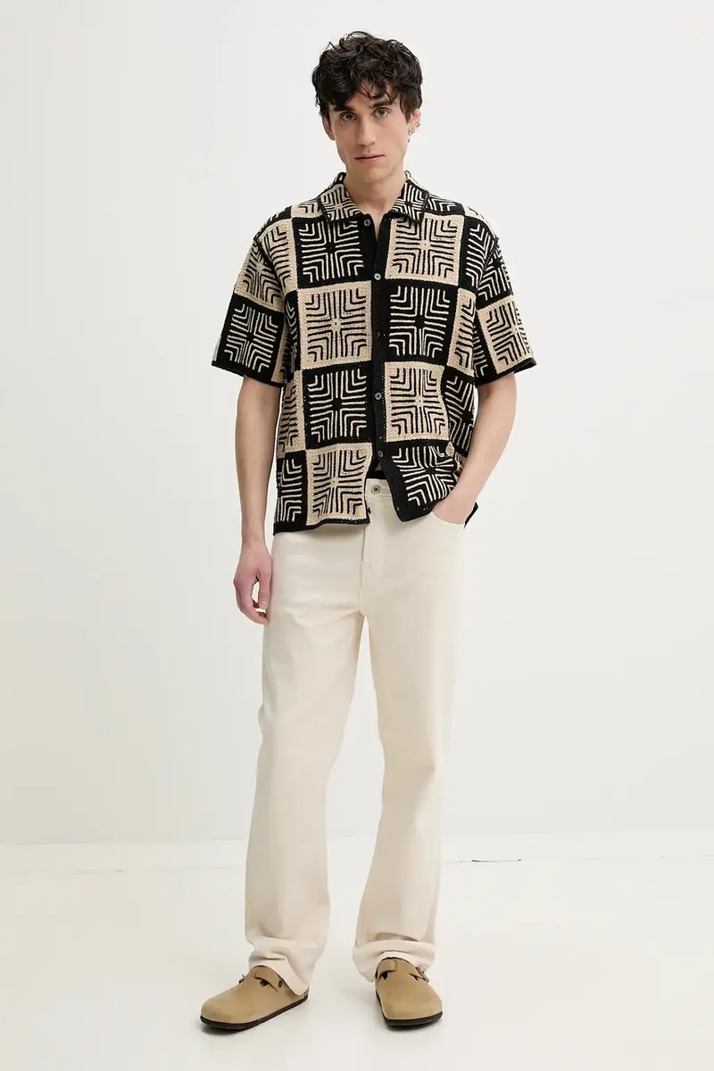 camicia uomo colore nero KI120-5022 miniatura 2