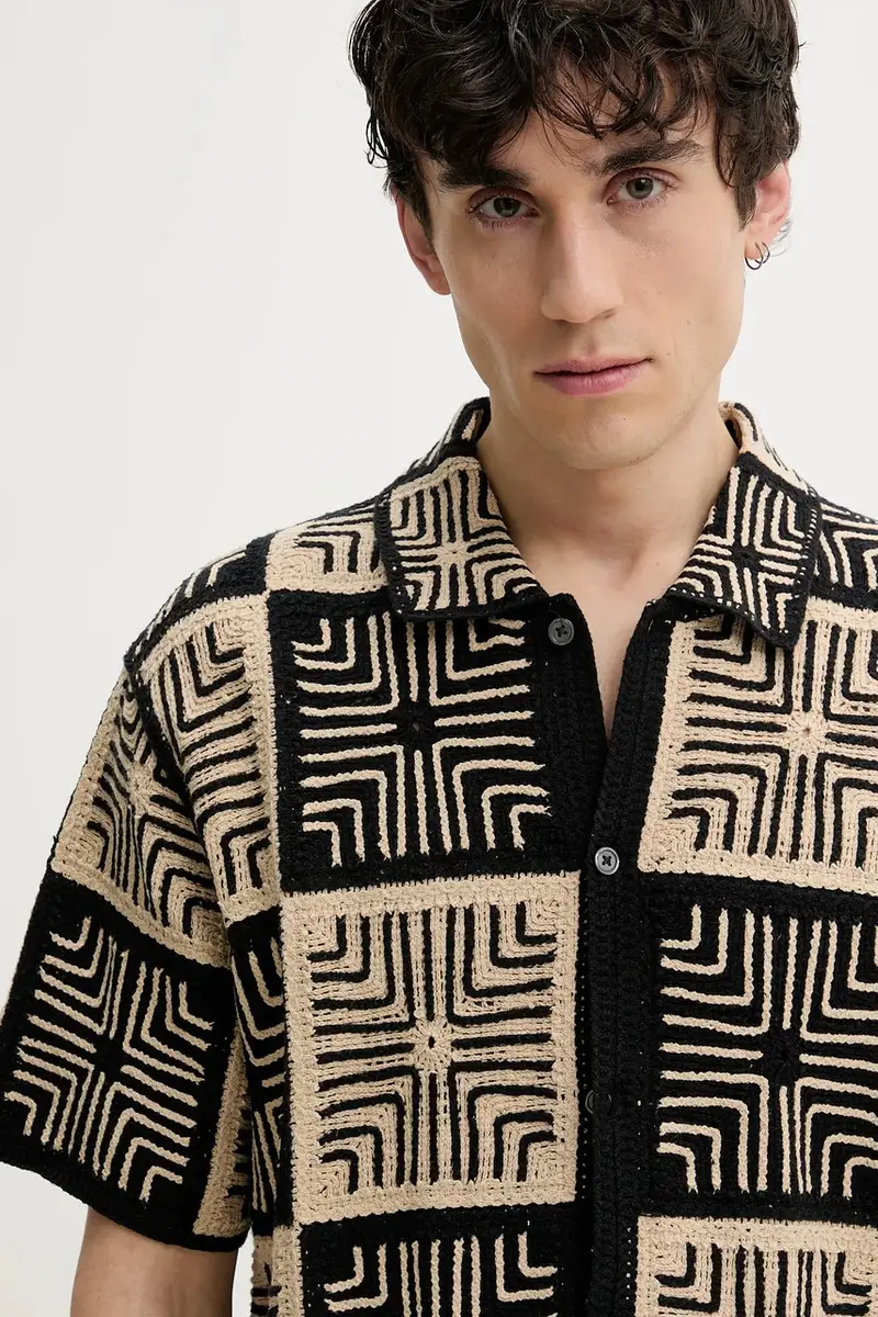 camicia uomo colore nero KI120-5022 miniatura 4