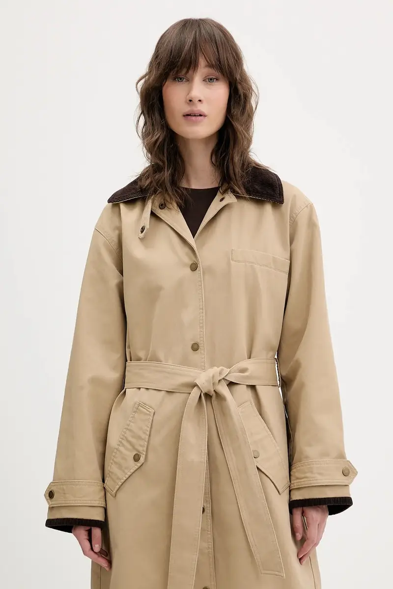 cappotto colore beige KI144-5303-415 miniatura 4