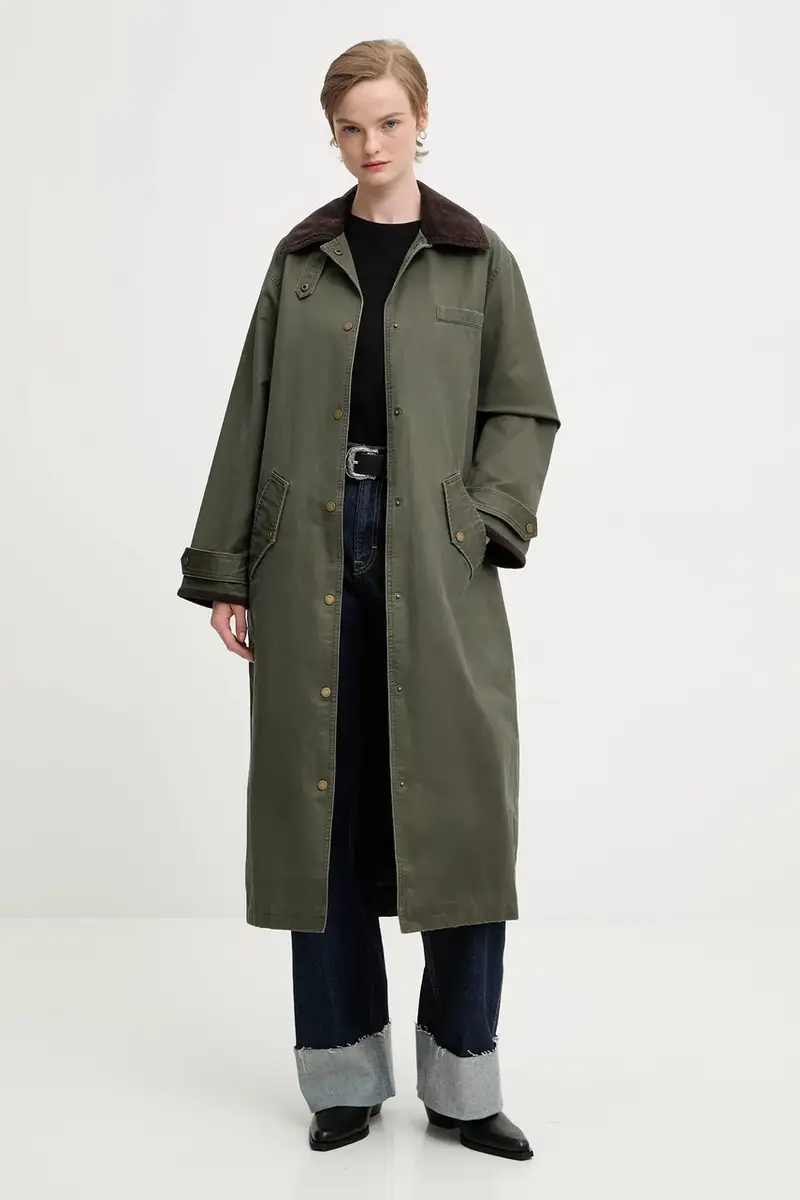 cappotto colore verde KI144-5195-340 miniatura 2