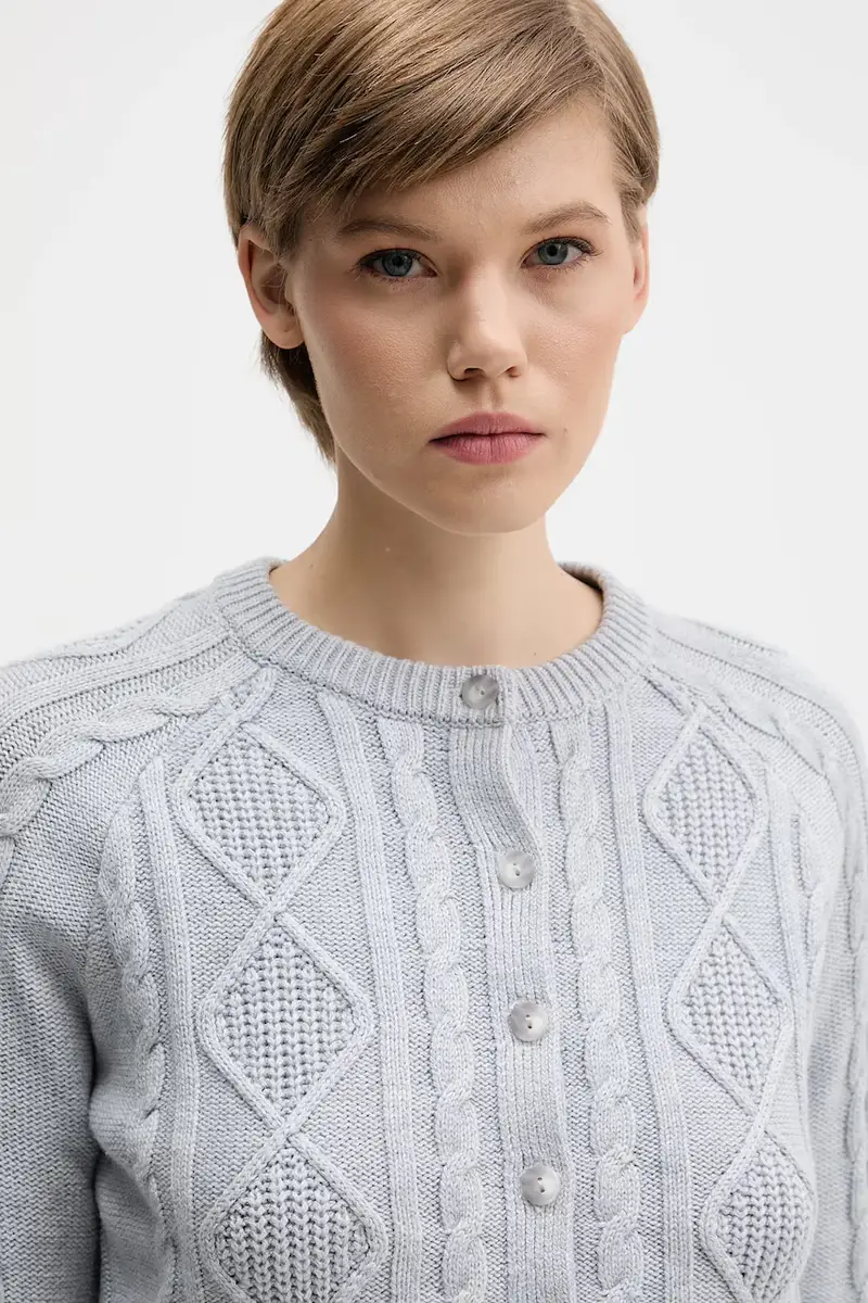 Abercrombie&Fitch Cardigan Donna Grigio 3770443 miniatura 4