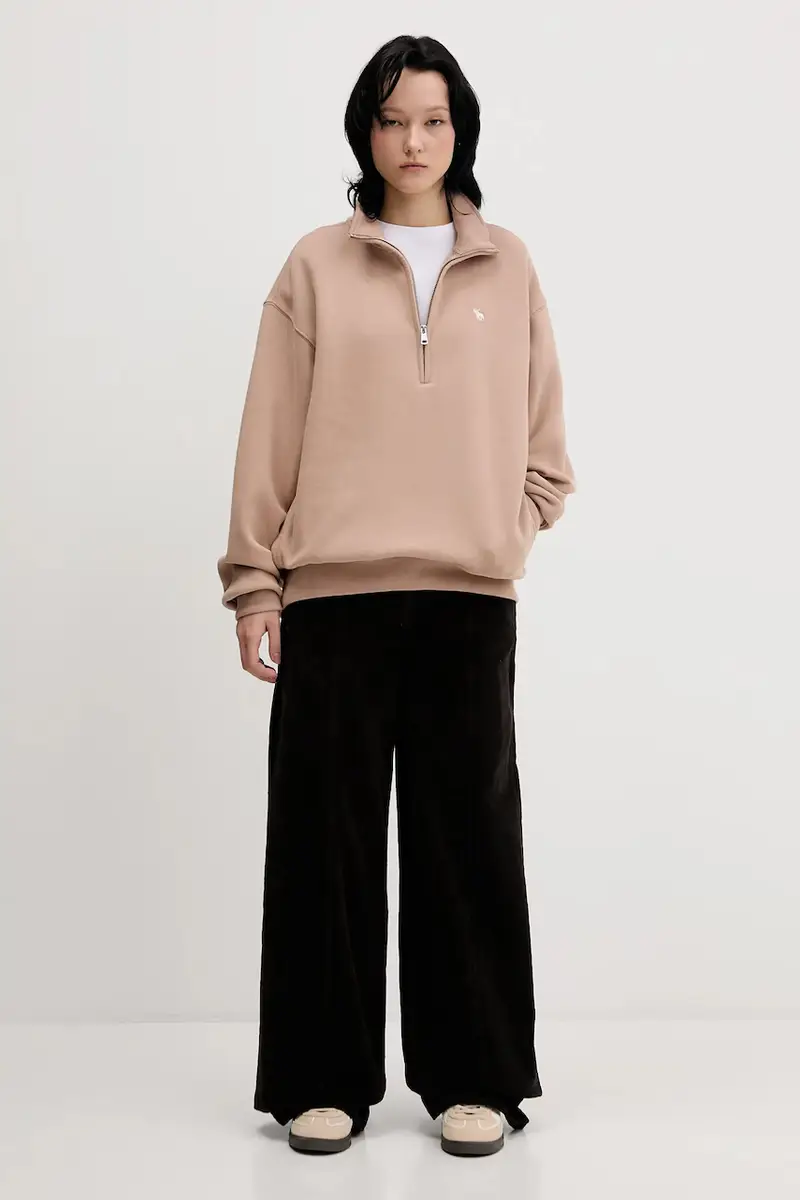 felpa donna colore beige KI152-5418-420 miniatura 2