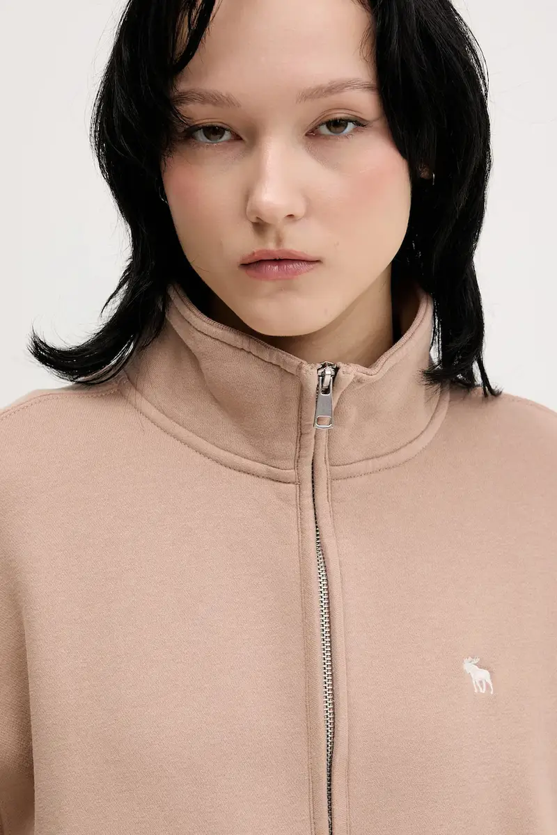 felpa donna colore beige KI152-5418-420 miniatura 4