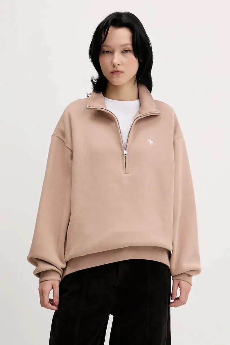 felpa donna colore beige KI152-5418-420