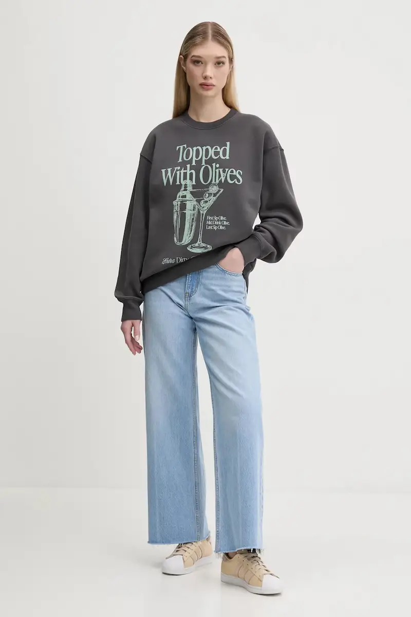 felpa donna colore grigio KI152-5076 miniatura 2