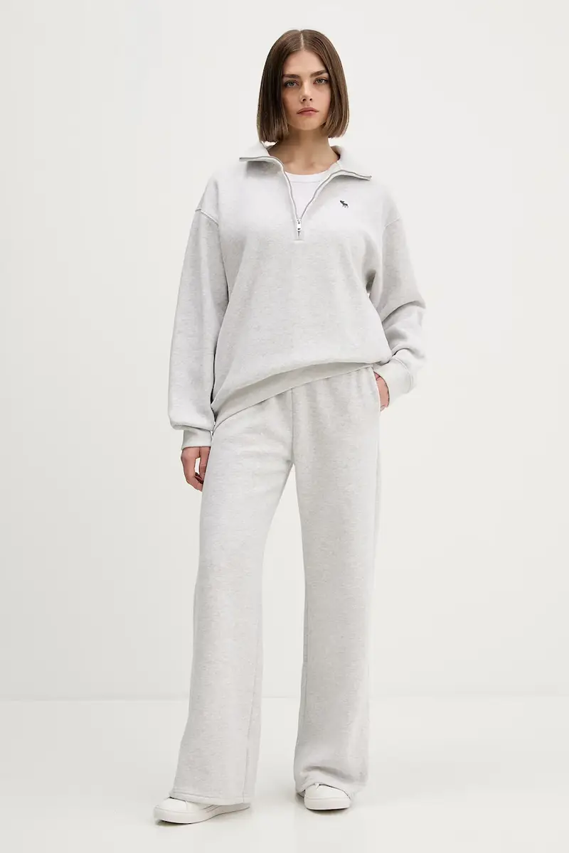 felpa donna colore grigio KI152-5418-912 miniatura 2