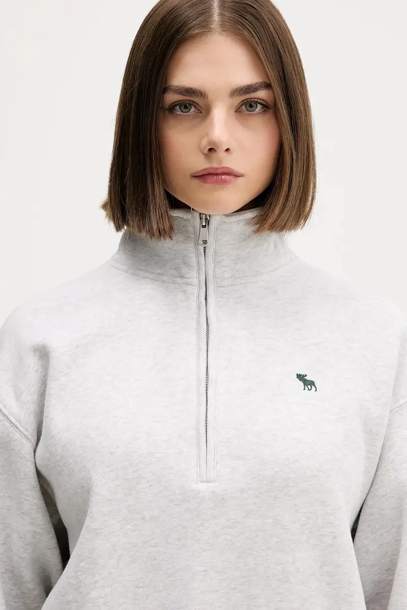 felpa donna colore grigio KI152-5418-912 miniatura 4