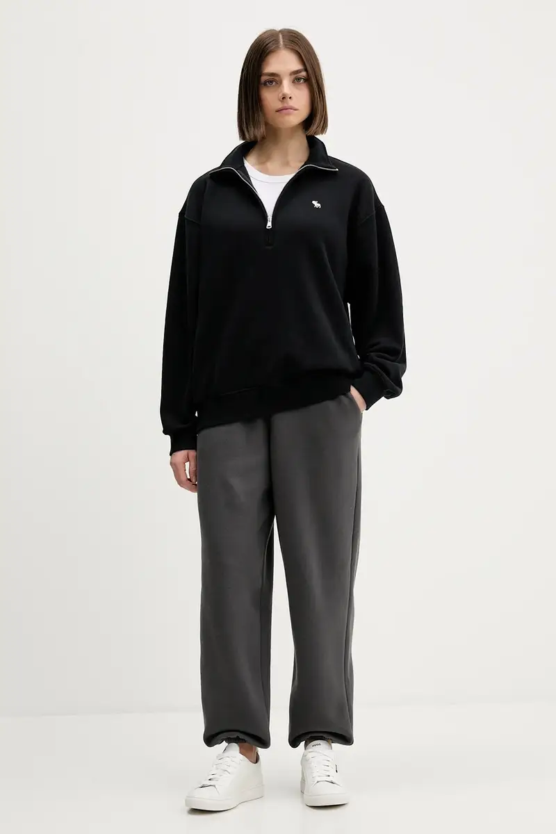 felpa donna colore nero KI152-5418-900 miniatura 2