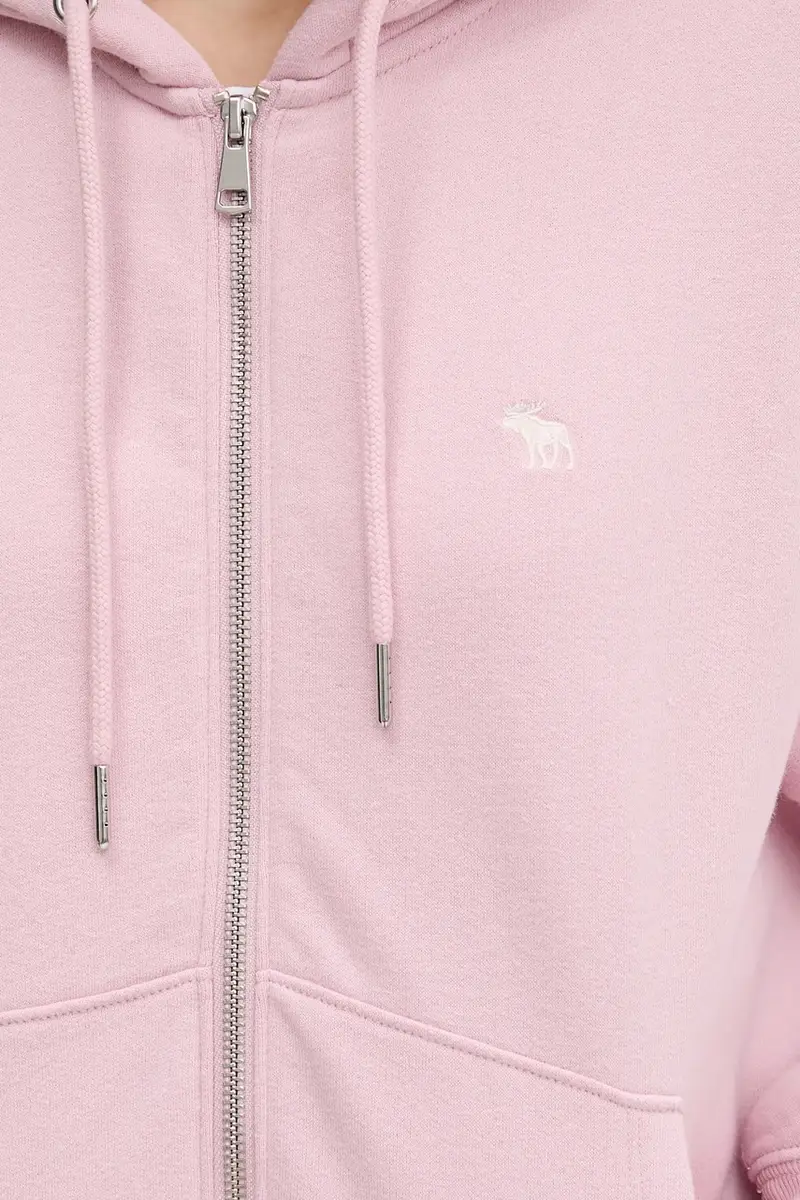 felpa donna colore rosa con cappuccio KI152-5417-601 miniatura 5