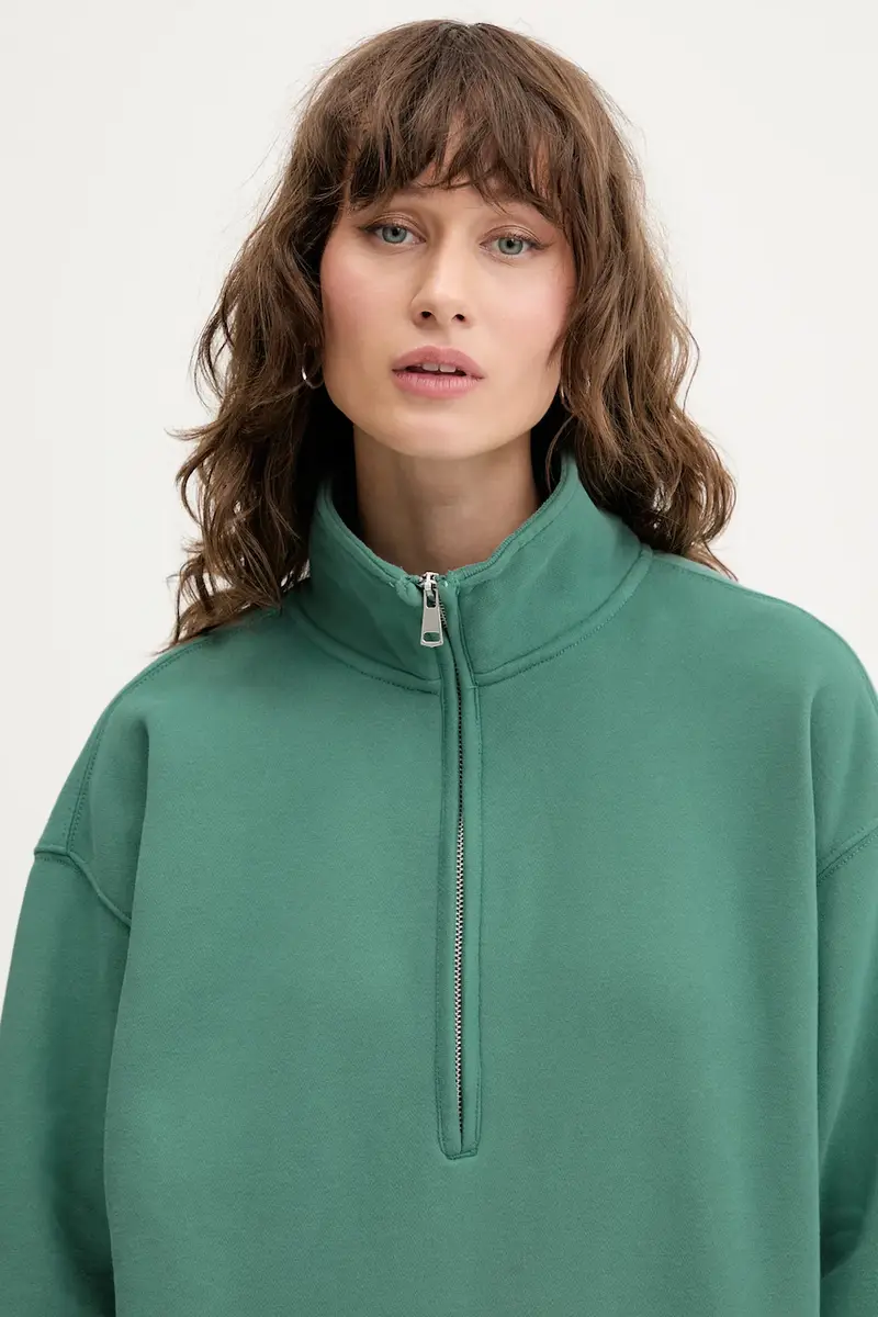 felpa donna colore turchese KI152-5342-330 miniatura 4