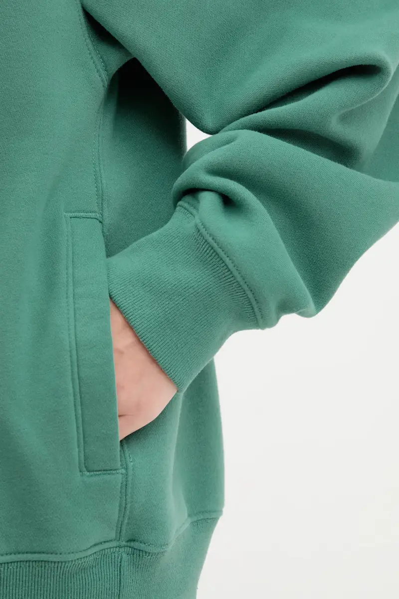 felpa donna colore turchese KI152-5342-330 miniatura 5