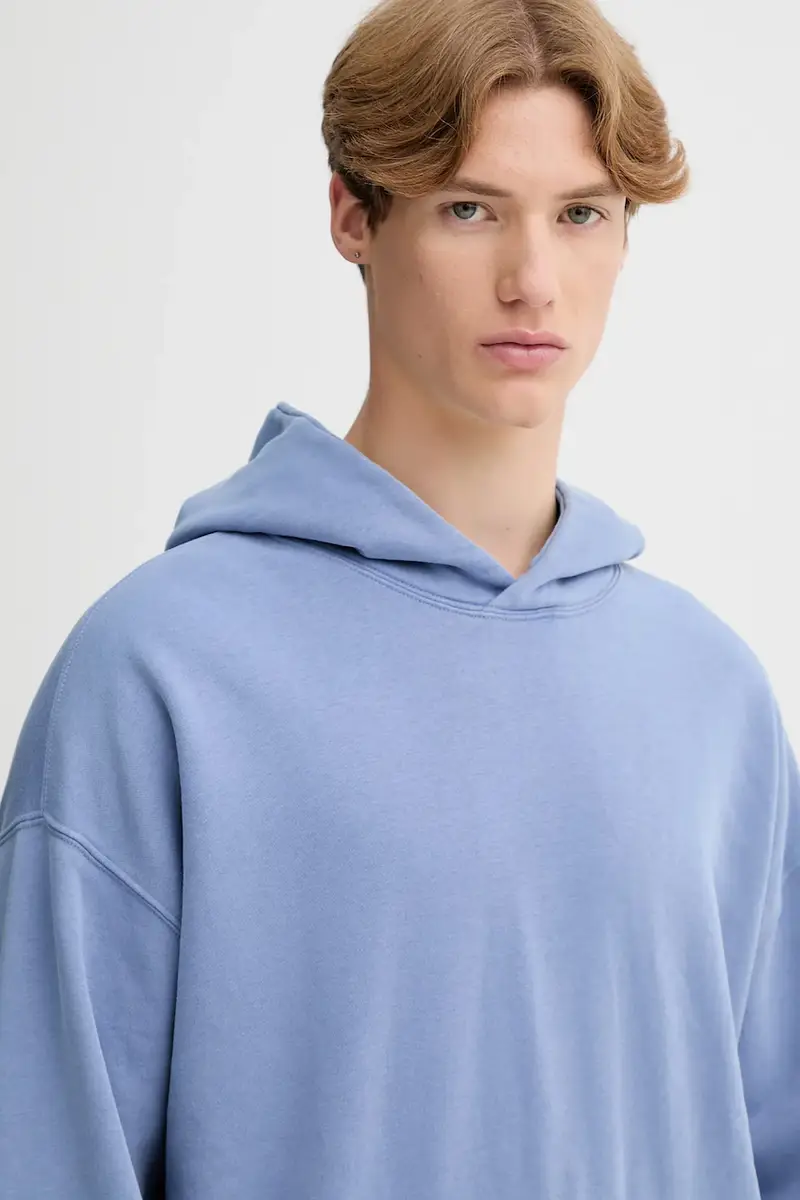 felpa uomo colore blu con cappuccio KI122-5455-216 miniatura 4