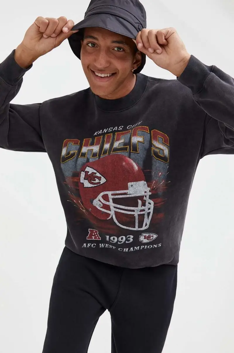 felpa x NFL uomo colore grigio