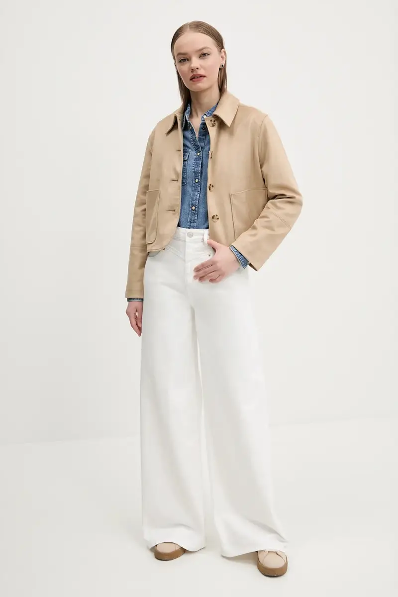 giacca colore beige KI144-5055 miniatura 2