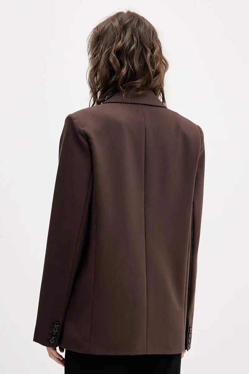 giacca colore marrone KI144-5233-480 miniatura 3