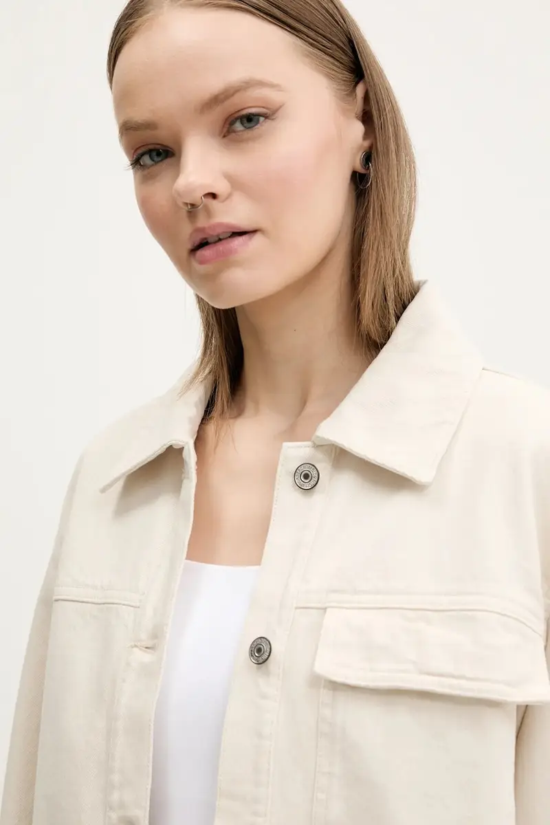 giacca in cotone colore beige KI144-5062 miniatura 4