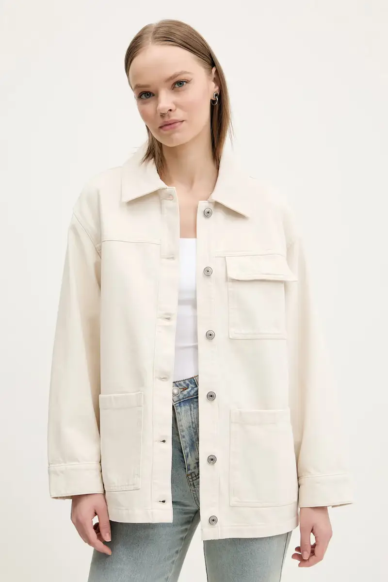 giacca in cotone colore beige KI144-5062