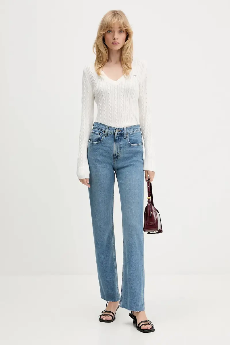 Abercrombie&Fitch Jeans Donna Blu 3582350 miniatura 2