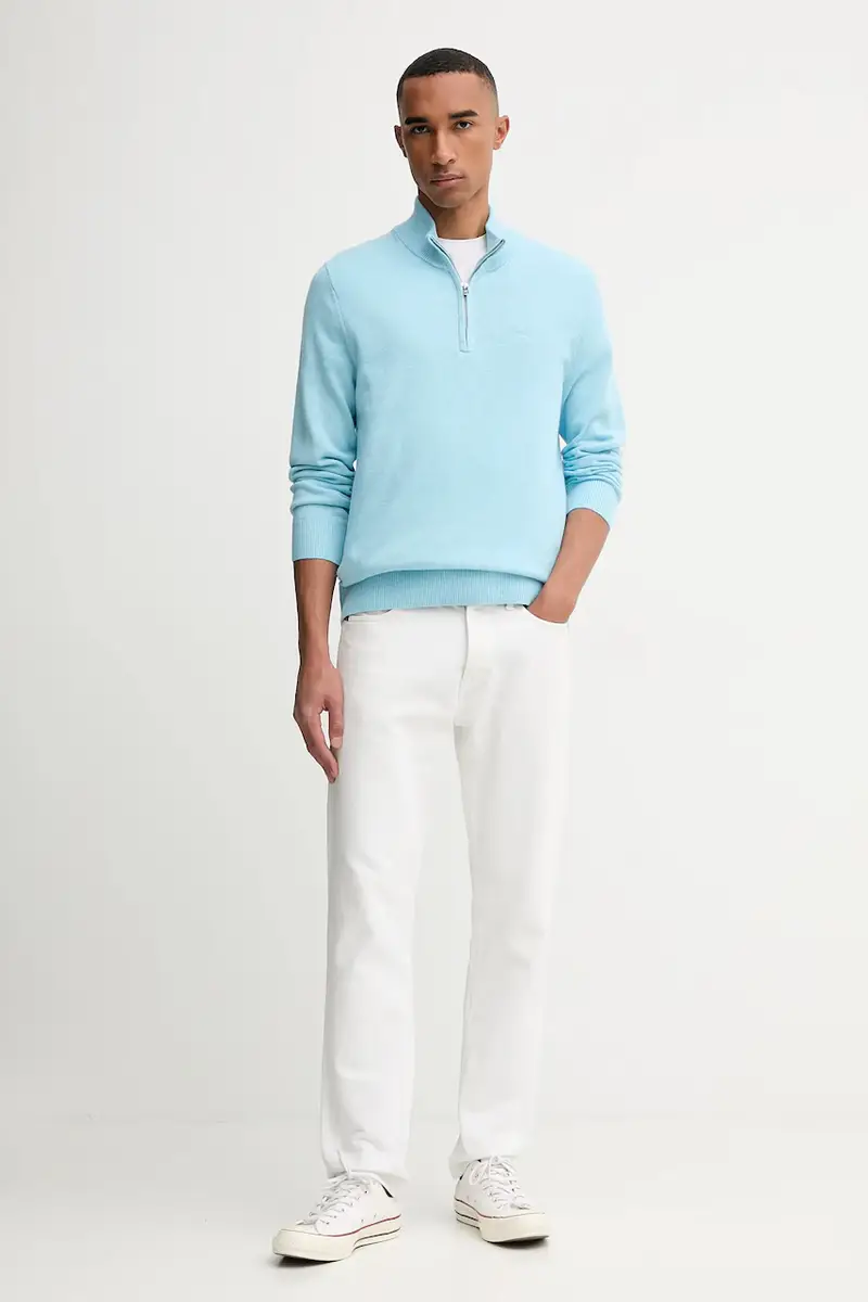 maglione con lana colore blu KI120-5139-210 miniatura 2