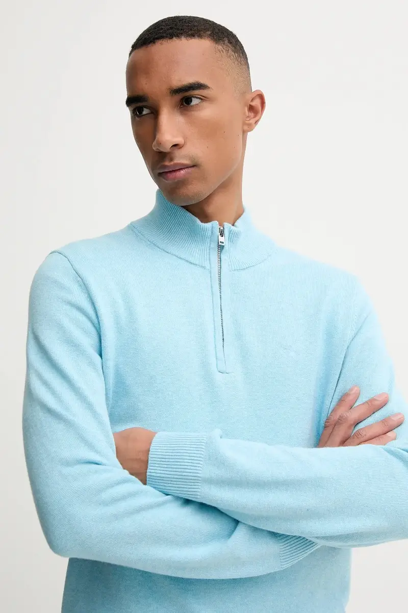 maglione con lana colore blu KI120-5139-210 miniatura 4