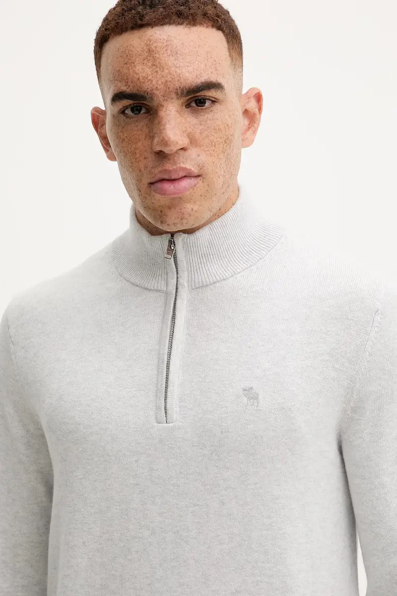 maglione con lana colore grigio KI120-5139-110 miniatura 4