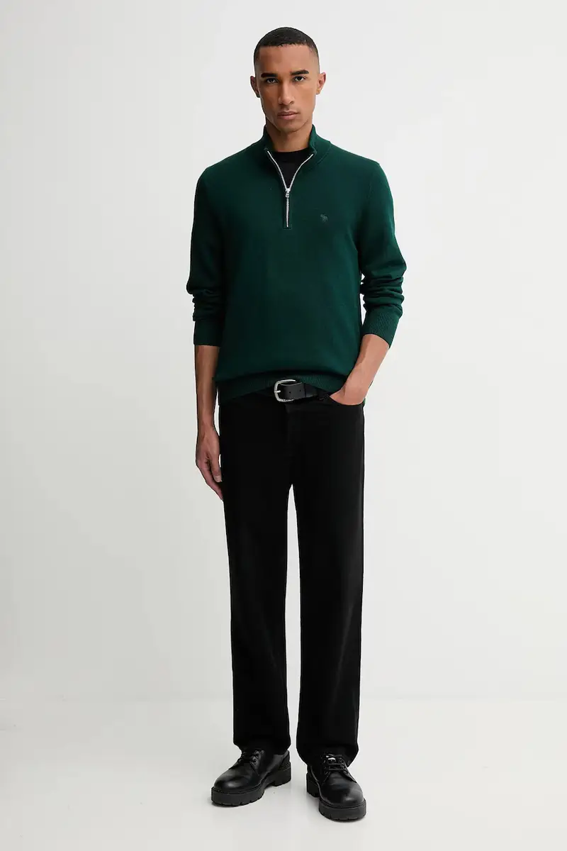 maglione con lana colore verde KI120-5139-300 miniatura 2