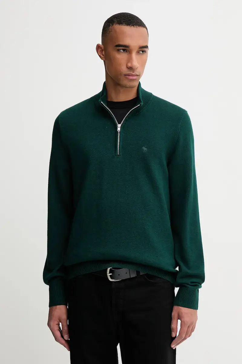 maglione con lana colore verde KI120-5139-300