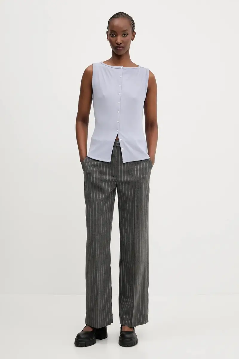 pantaloni donna colore grigio KI156-5380 miniatura 2