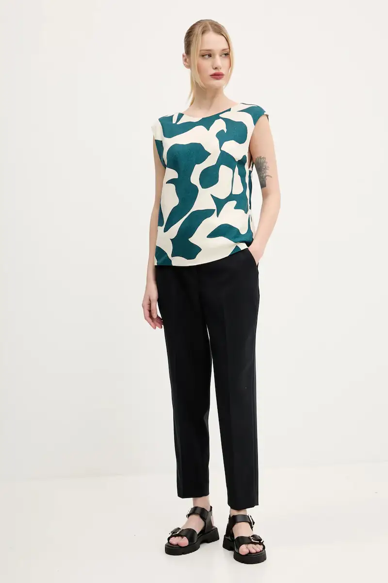 pantaloni donna colore nero KI156-5069 miniatura 2