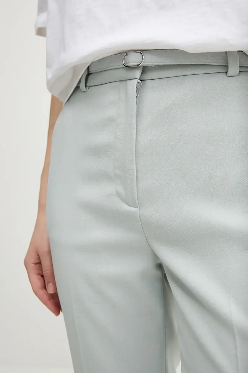 pantaloni donna colore verde KI156-5067 miniatura 4